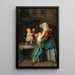 La visite des grands-parents - Ferdinand Georg Waldmüller — ingelijst kunstwerk aan de muur