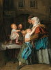 La visite des grands-parents - Ferdinand Georg Waldmüller — weergave van het kunstwerk