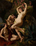 Drie Gratiën gekroond met rozen - Ferdinand Georg Waldmüller — weergave van het kunstwerk