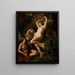 Drie Gratiën gekroond met rozen - Ferdinand Georg Waldmüller — ingelijst kunstwerk aan de muur