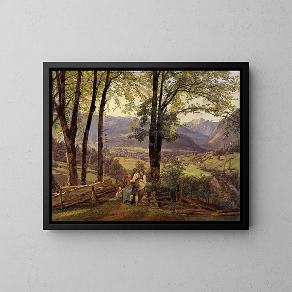 Vue d'Ischl - Ferdinand Georg Waldmüller — ingelijst kunstwerk aan de muur