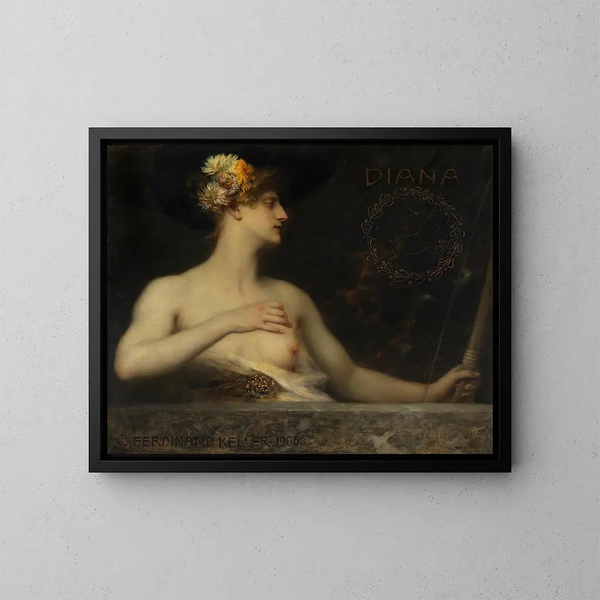 Diane - Ferdinand Keller — ingelijst kunstwerk aan de muur