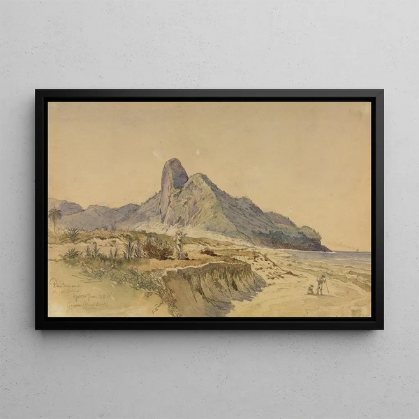 Ferdinand Keller - Die Berge Dois Irmaons am Meer.webp
