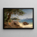 Landschap aan de Kust bij Rio de Janeiro - Ferdinand Keller — ingelijst kunstwerk aan de muur