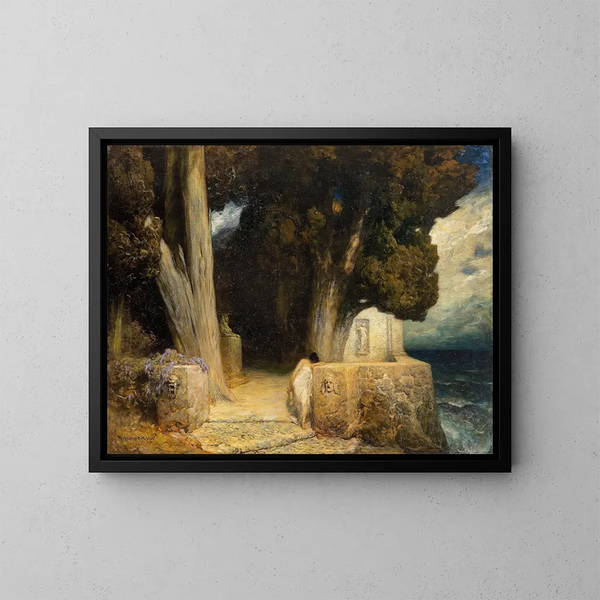 Sappho - Ferdinand Keller — ingelijst kunstwerk aan de muur
