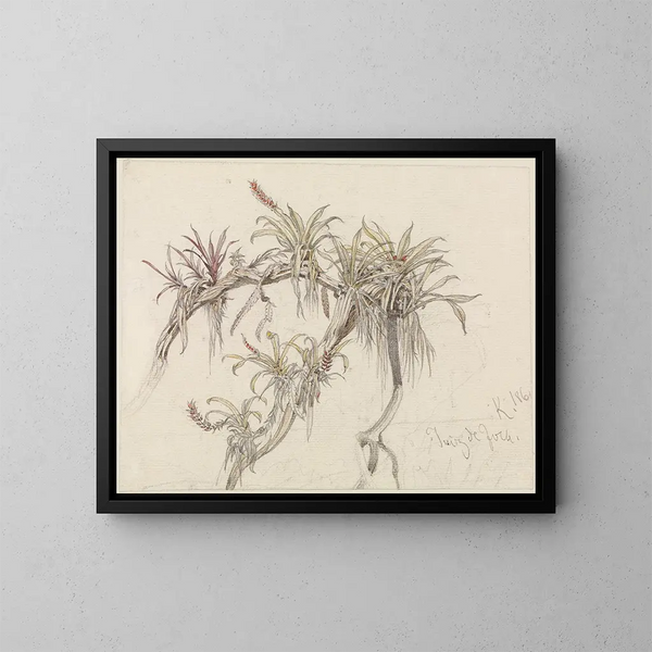 Planten parasieten op boomstammen - Ferdinand Keller — ingelijst kunstwerk aan de muur