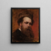 Zelfportret met bontmuts - Ferdinand Keller — ingelijst kunstwerk aan de muur