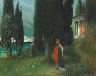 Rustige avond - Ferdinand Leeke — weergave van het kunstwerk
