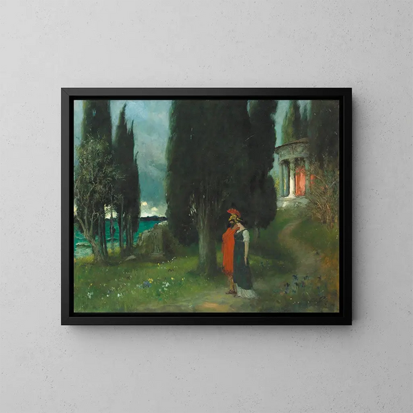 Rustige avond - Ferdinand Leeke — ingelijst kunstwerk aan de muur