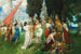 Het lentefestival van Flora voor de Akropolis - Ferdinand Leeke — weergave van het kunstwerk