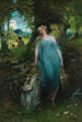 Nymphe des bois en herder - Ferdinand Leeke — weergave van het kunstwerk