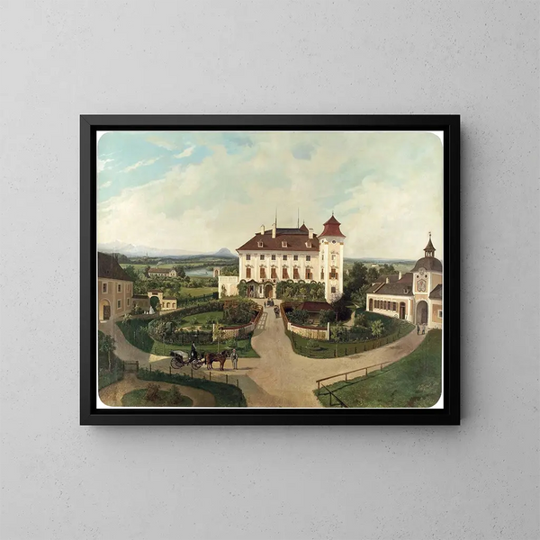 Château de Lichtenegg près de Wels - Ferdinand Lepié — ingelijst kunstwerk aan de muur