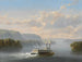 Stoomboot op de Upper Mississippi - Ferdinand Richardt — weergave van het kunstwerk