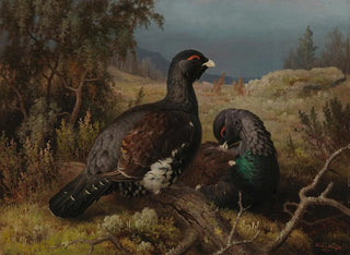 Heksen in de Sneeuw - Ferdinand von Wright — weergave van het kunstwerk