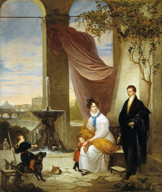 Ferdinando Cavalleri - Charles Izard Manigault and His Family in Rome.webp