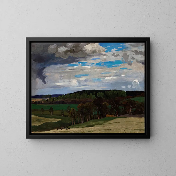 Landschap met wolken - Ferdynand Ruszczyc — ingelijst kunstwerk aan de muur