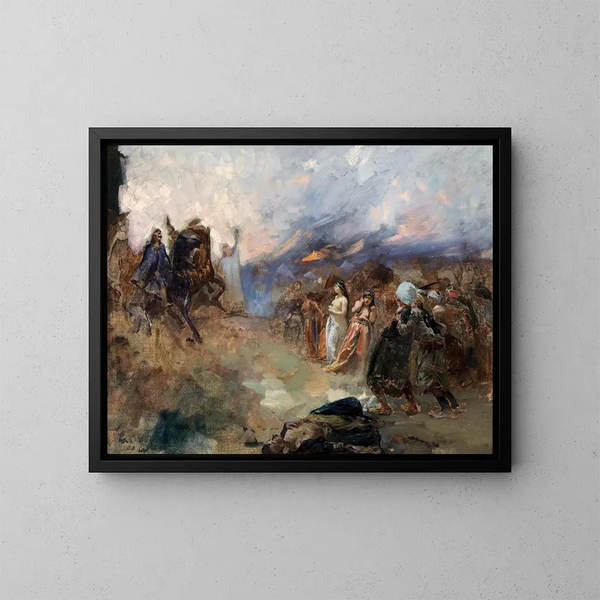 Het zitje van Eger - Ferenc Eisenhut — ingelijst kunstwerk aan de muur