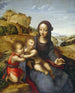 Maria met het kind en de kleine Sint-Jan - Fernando Yáñez de la Almedina — weergave van het kunstwerk