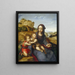 Maria met het kind en de kleine Sint-Jan - Fernando Yáñez de la Almedina — ingelijst kunstwerk aan de muur