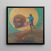 Figuur met een gevleugeld hoofd: De delicate val - Odilon Redon — ingelijst kunstwerk aan de muur