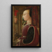 Portret van een vrouw met een man bij een raam - Filippo Lippi — ingelijst kunstwerk aan de muur