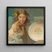 Meisje met een bord met folkloristische motieven - Alphonse Mucha — ingelijst kunstwerk aan de muur