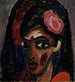 Egyptisch meisje schilderij - Alexej von Jawlensky — weergave van het kunstwerk