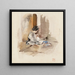 Japanese girl sewing - Robert Frederick Blum — framed artwork on a wall