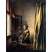Reproductie van het schilderij Johannes Vermeer - Meisje dat een brief leest bij een open raam