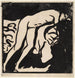 Reproductie van het schilderij Meisje naakt liggend op een bank - Ernst Ludwig Kirchner