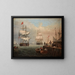 Haven van Boston - Fitz Henry Lane — ingelijst kunstwerk aan de muur