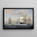 Haven van New York - Fitz Henry Lane — ingelijst kunstwerk aan de muur