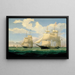 van de schepen Winged Arrow en Southern Cross in de haven van Boston - Fitz Henry Lane — ingelijst kunstwerk aan de muur