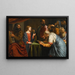 The Christ among the Pharisees - Flemish School — framed artwork on a wall