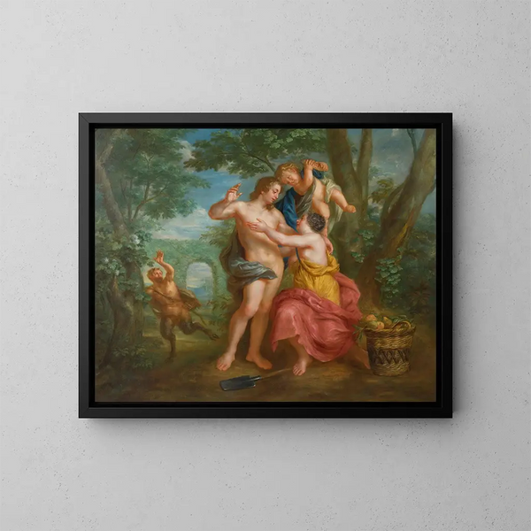 Vertumne en Pomone - Vlaamse school — ingelijst kunstwerk aan de muur