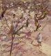 Bloemen in Giverny - Theodore Robinson — weergave van het kunstwerk