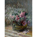 Reproductie van het schilderij Bloemen in een Pot (Rozen en Mist) - Claude Monet