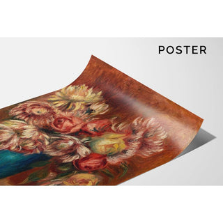 Fleurs dans un vase vert - Pierre-Auguste Renoir | Reproduction Tableau Décoration murale affiche copie