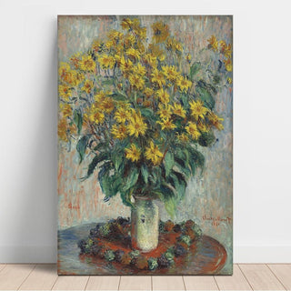 Fleurs de topinambour - Claude Monet | Reproduction Tableau Décoration murale affiche copie