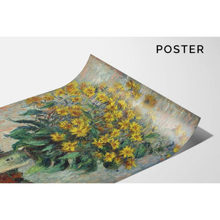 Fleurs de topinambour - Claude Monet | Reproduction Tableau Décoration murale affiche copie
