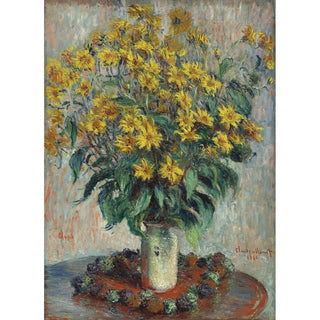 Fleurs de topinambour - Claude Monet | Reproduction Tableau Décoration murale affiche copie