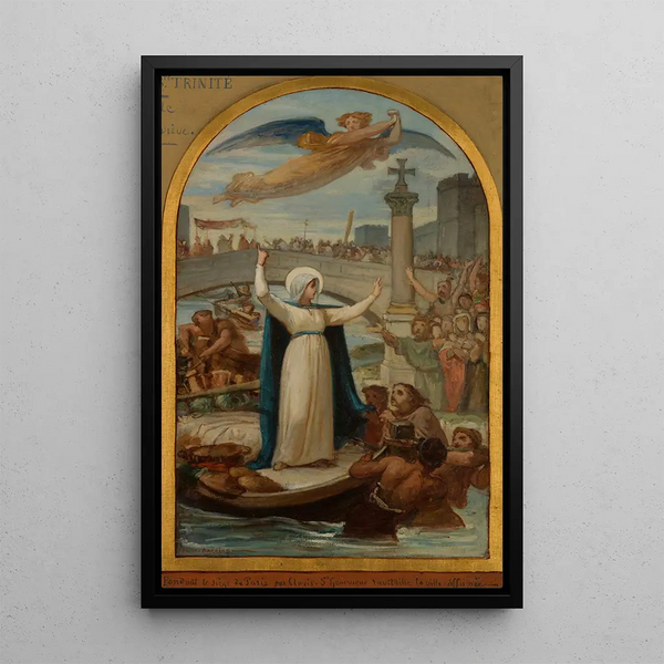 FlixJoseph Barrias - Sainte Genevive ravitaille la Ville affame pendant le sige de Paris par Clovis.webp