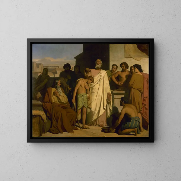 L'onction de David par Samuel - Félix-Joseph Barrias — ingelijst kunstwerk aan de muur