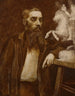 Portret van beeldhouwer Armand Le Véel - Félix Bracquemond — weergave van het kunstwerk