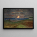 Zonsondergang op de fabrieksschoorstenen - Félix Bracquemond — ingelijst kunstwerk aan de muur
