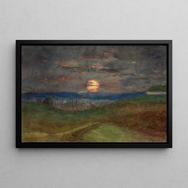 Flix Bracquemond - Sunset over the factory chimneys.webp