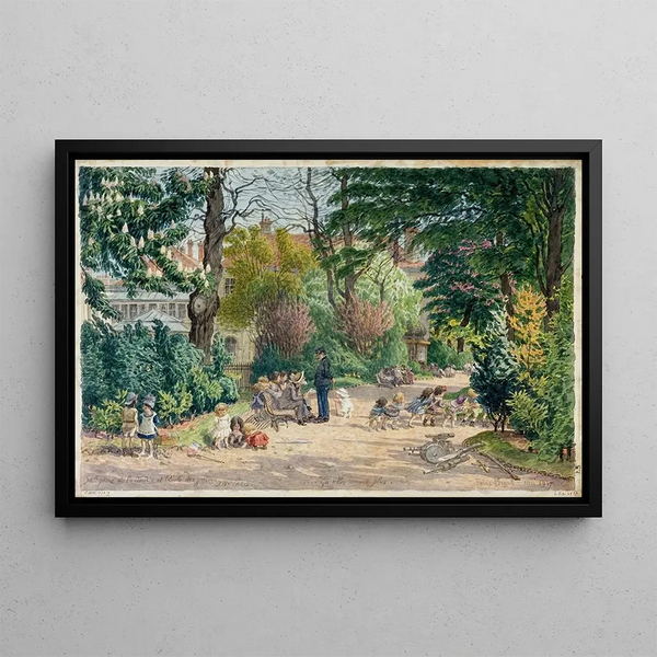 Flix Brard - Le square de la Mairie et lcole des garons Paris XIVme arrondissement.webp