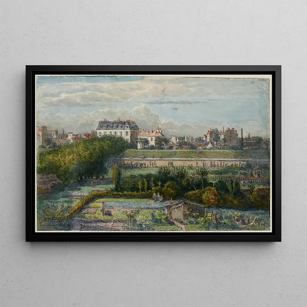 Flix Brard - Vue de la porte de Montrouge et des jardins prise de la rue Lakanal au GrandMontrouge.webp