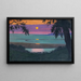 van Félix Vallotton's schilderij Zonsondergang in Grace, oranje en paarse hemel — ingelijst kunstwerk aan de muur