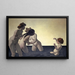Drie vrouwen en een klein meisje dat in het water speelt - Félix Vallotton — ingelijst kunstwerk aan de muur